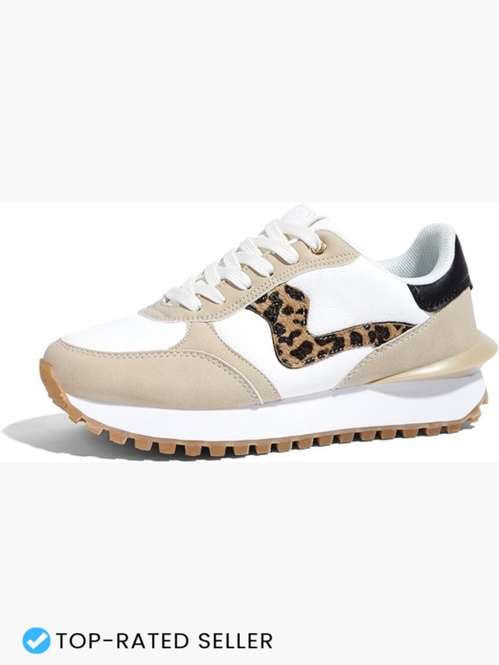 Platform Retro Walking Sneakers Casual Lace Up Memory Foam Slip Resistant